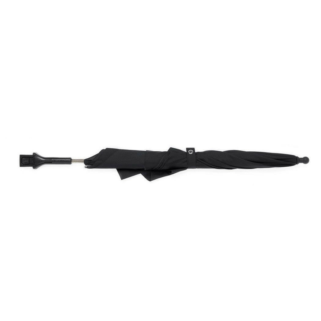 iCandy Universal Sun Parasol (Black) - side view, showing the parasol folded