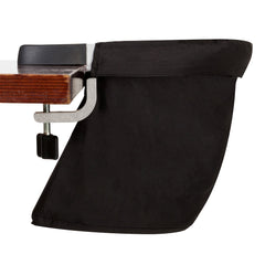 Mountain Buggy Pod v3 Portable Clip on Highchair (Lime) - showing how the Pod`s clamp fixes it to a table top