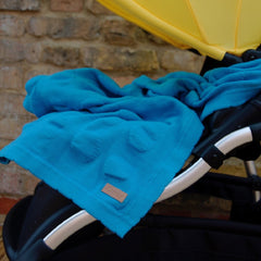Bubble Blanket in Brilliant Blue lifestyle image