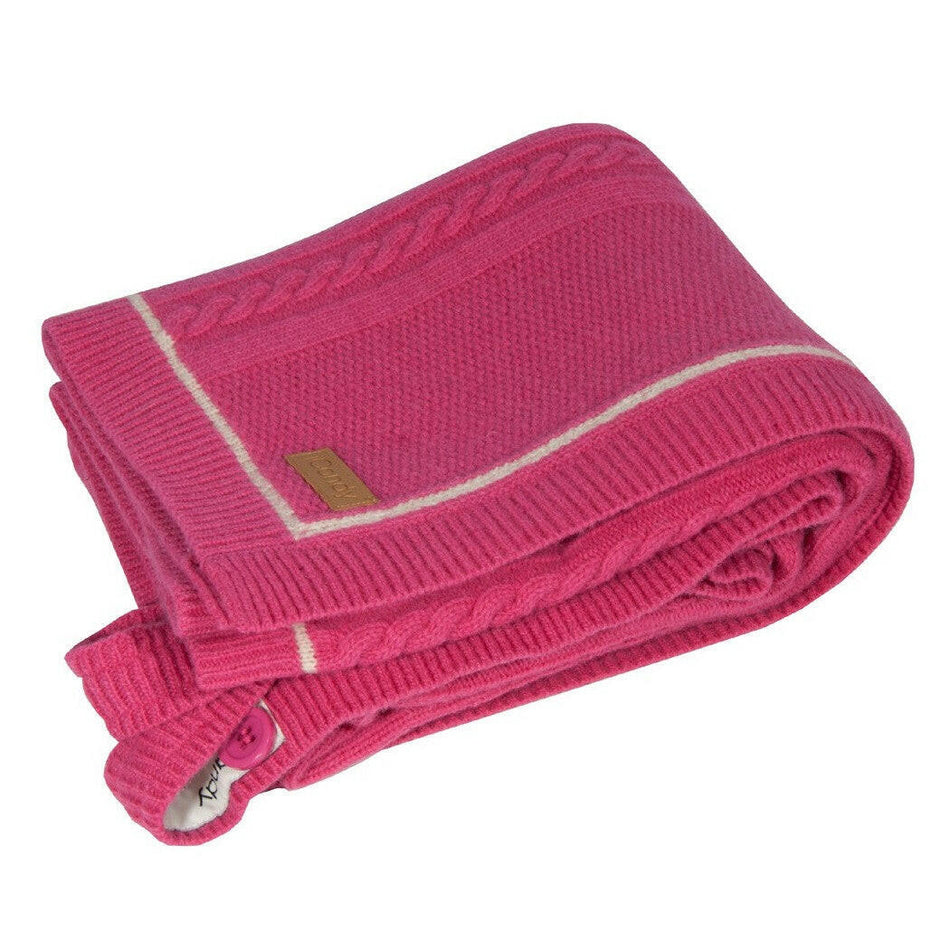 Cableknit Blanket in Rose Pink by iCandy