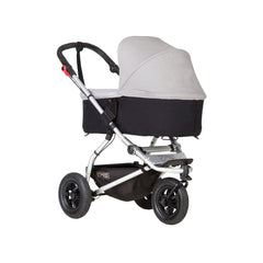 Mountain Buggy Swift & MB Mini Carrycot Plus (Silver) - quarter view shown on chassis