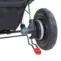 Mountain Buggy Duet v3.0 Double Stroller (Grid) - showing the foot operated parking brake