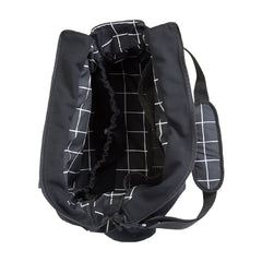 Mountain Buggy Double Satchel Changing Bag (Grid) - showing the internal storage available