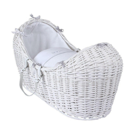 Clair de Lune White Noah Pod with White Silver Lining Bedding