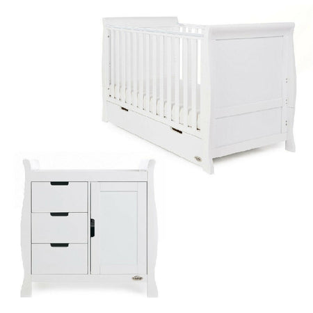 Obaby Stamford Sleigh 2 Piece Room Set (White)