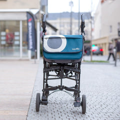 Babymoov Messenger Changing Bag (Petrol) - lifestyle image, shown attached to a pushchair (not included)