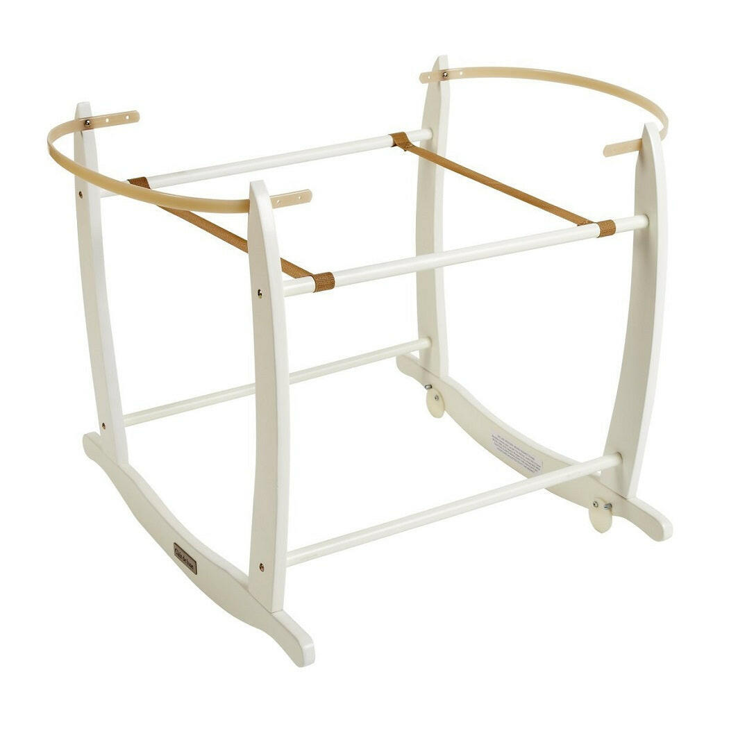 Clair de Lune Deluxe Moses Basket Rocking Stand White