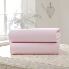 Clair De Lune Fitted Sheets for Moses Baskets - Pack of 2 (Pink) - lifestyle image
