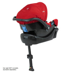Joie Click-Fit Belted Base for Group 0+ Car Seat (Black) - quarter view, shown fitted with a car seat (car seat NOT included, available separately)