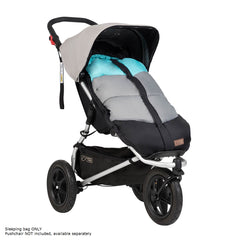 Mountain Buggy Sleeping Bag (Ocean) - shown here on a pushchair (pushchair NOT included, available separately)