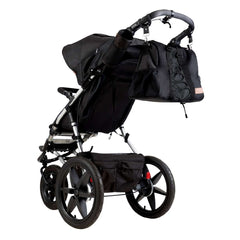 Mountain Buggy Terrain v3 Pushchair (Onyx) - rear view, shown with changing bag (bag NOT included, available separately)