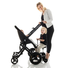 Bumprider Stroller Board (Black) - Sit or Stand - lifestyle image, shown with the seat