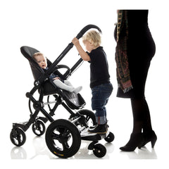 Bumprider Stroller Board (Black) - Sit or Stand - lifestyle image, shown without the seat