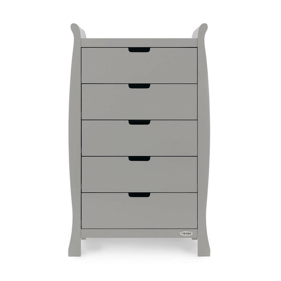 Obaby Stamford Sleigh Tall Chest of Drawers (Warm Grey)