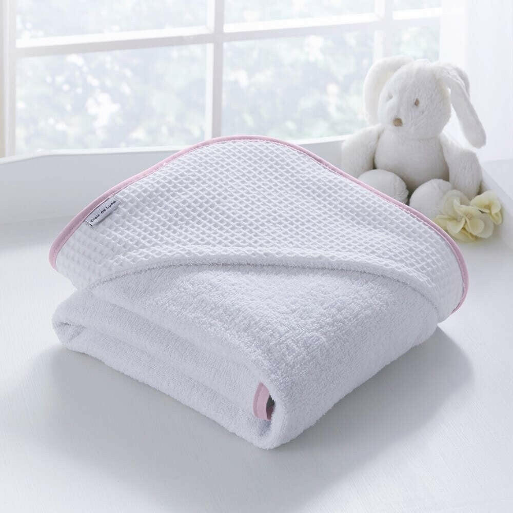 Clair de Lune Over The Moon Hooded Towel (Pink) - lifestyle image