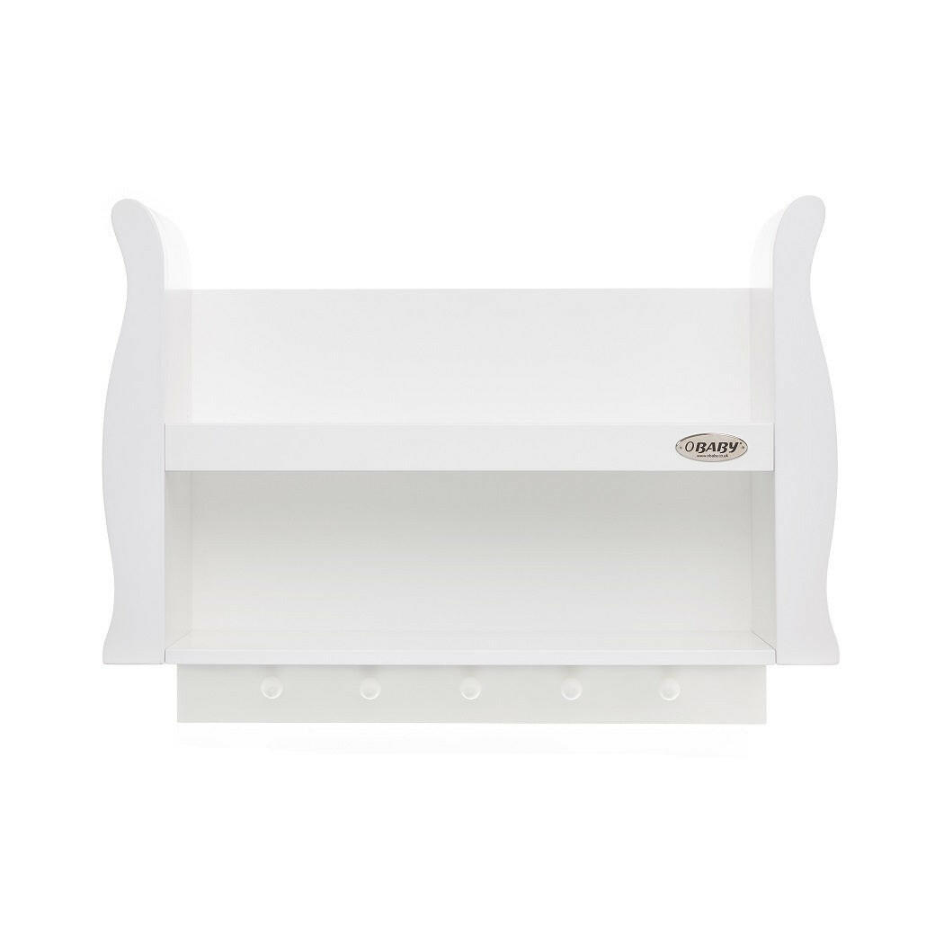 Obaby Stamford Sleigh Shelf (White) - front view