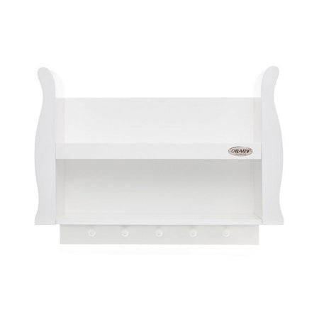 Obaby Stamford Sleigh Shelf (White) - front view