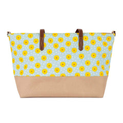 Pink Lining Notting Hill Tote Changing Bag (Sunflowers) - front view