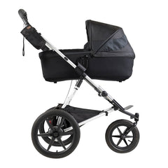 Mountain Buggy 2019 Carrycot Plus (Onyx) For Terrain - side view, shown here as the pram (pushchair chassis not included, available separately)
