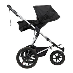 Mountain Buggy 2019 Carrycot Plus (Onyx) For Terrain - side view, shown here as the rear-facing seat option
