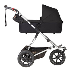 Mountain Buggy 2019 Carrycot Plus (Black) for Terrain - shown here fixed to a chassis as a pram (pushchair chassis not included, available separately)
