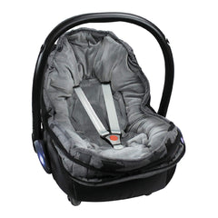 Original Dooky Small Footmuff (Grey Stars) - shown here fitted to an infant carrier as a liner (infant carrier NOT included, available separately)