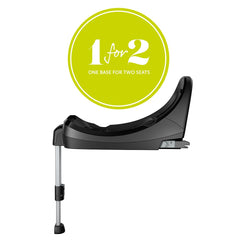 Hauck iPro Series - ISOFIX Base (Black) - side view, this one base accommodates two different car seats