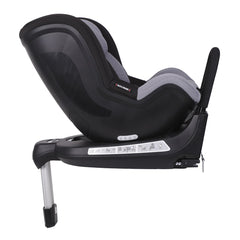 Mountain Buggy Safe Rotate ISOFIX Car Seat (Black/Silver) - side view, shown here in rear-facing mode