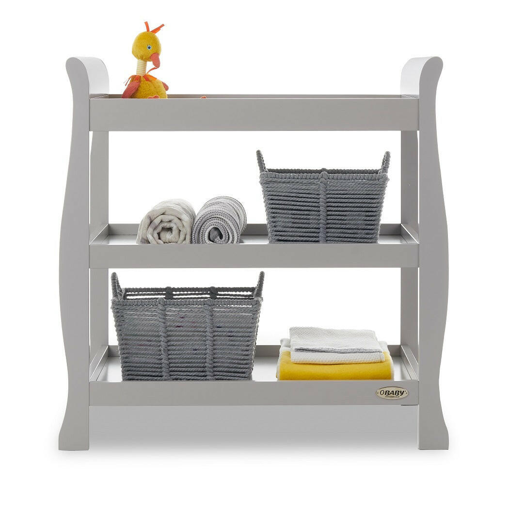 Obaby Stamford Sleigh Open Changing Unit Warm Grey