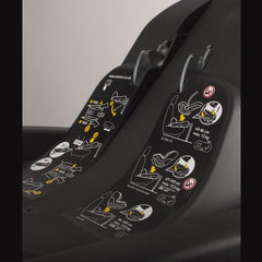 Venicci IQ ISOFIX i-Size Car Seat Base - close view, showing the installation instructions on the base