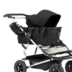 Mountain Buggy Duet Joey Tote Bag (v3.2) - quarter view, showing the tote fitted to a buggy (buggy not included, available separately)