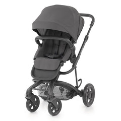 BabyStyle Hybrid Edge 2 Stroller (Slate) - quarter view, shown here in forward-facing mode