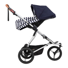 Mountain Buggy 2019 Carrycot Plus (Nautical) for Urban Jungle/Terrain - side view, shown here as the parent-facing seat option