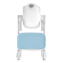 Oribel Cocoon Highchair (Blue) - rear view, showing the chair folded