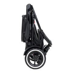 Phil & Teds Sport Buggy v6 (Black) - side view, shown here folded