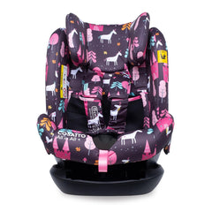Cosatto All In All Plus ISOFIX Car Seat (Unicorn Land) - front view, shown here without the newborn insert