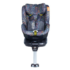 Cosatto RAC Come & Go i-Rotate i-Size Car Seat (Nordik) - front view, showing the seat forward-facing with the headrest raised