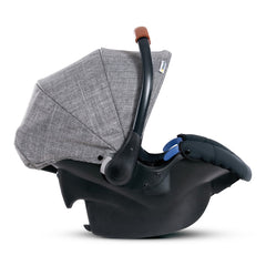 Hauck Comfort Fix 0+ Car Seat (Melange Grey) - side view, shown here with the canopy raised