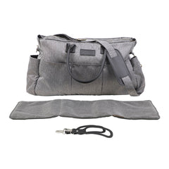 Mountain Buggy Duet - Luxury Collection Bundle (Herringbone) - showing the included changing bag with its mat and clips