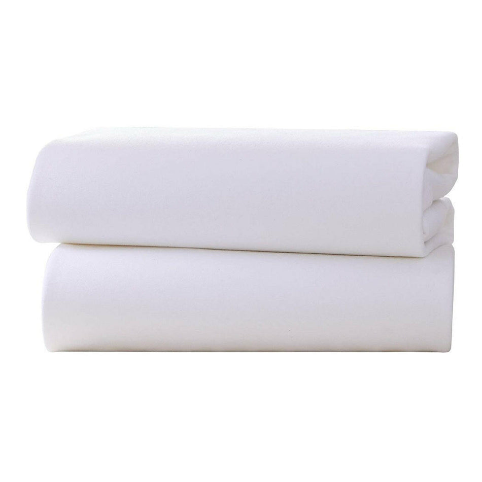 Clair De Lune Fitted Sheets White Cot 120x60cm