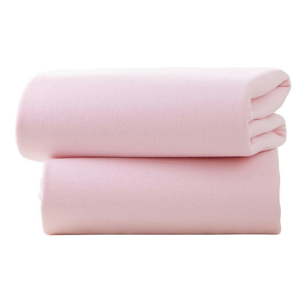 Clair De Lune Fitted Sheets Pink Cot 120x60cm