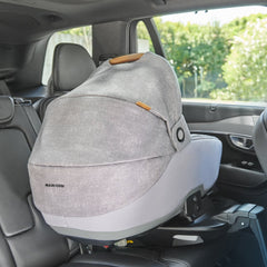 Maxi-Cosi Jade i-Size Car Cot (Nomad Grey) - lifestyle image, shown here installed in a vehicle