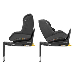 Maxi-Cosi Pearl Pro 2 i-Size Car Seat (Authentic Black) - side view, showing the seat in rear-facing and forward-facing positions (ISOFIX base not included, available separately)