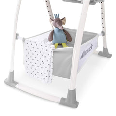 Hauck Sit 'n' Relax Highchair (Stretch Grey) - showing the large storage basket