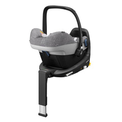 Maxi-Cosi FamilyFix3 Base - rear view, showing the base with a car seat fixed in the rear-facing position (car seat not included, available separately)