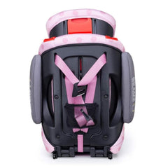 Cosatto Judo Group 123 ISOFIX Car Seat (Bunny Buddy) - rear view, showing the top tether strap and the headrest raised