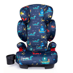 Cosatto Sumo Group 2/3 ISOFIT Car Seat (Sea Monster) - front view, showing the seat with its head/backrest raised