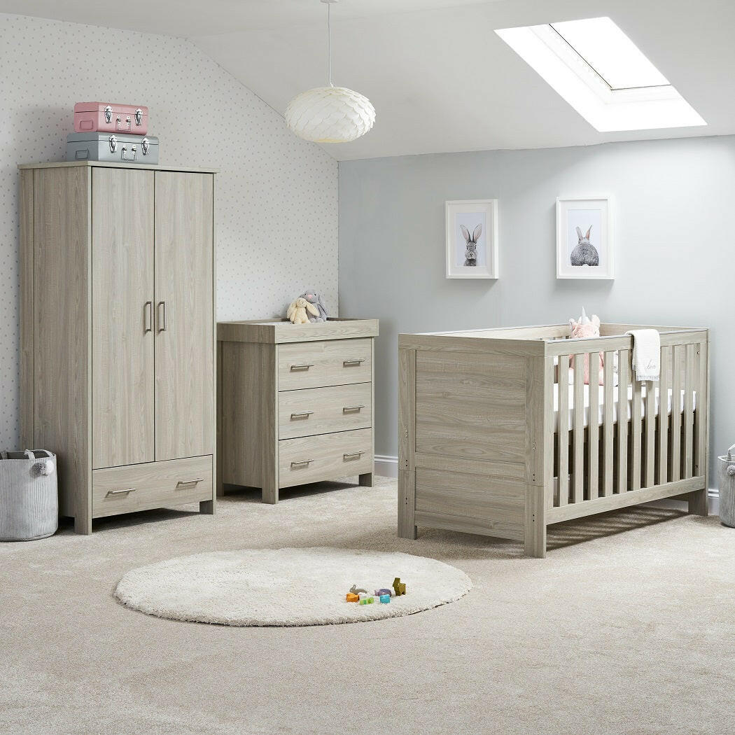 Obaby Nika 3 Piece Room Set (Grey Wash) - lifestyle image