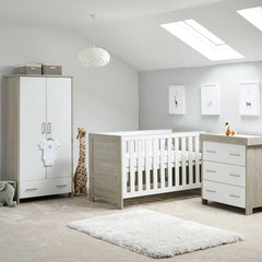Obaby Nika 3 Piece Room Set (Grey Wash & White) - lifestyle image