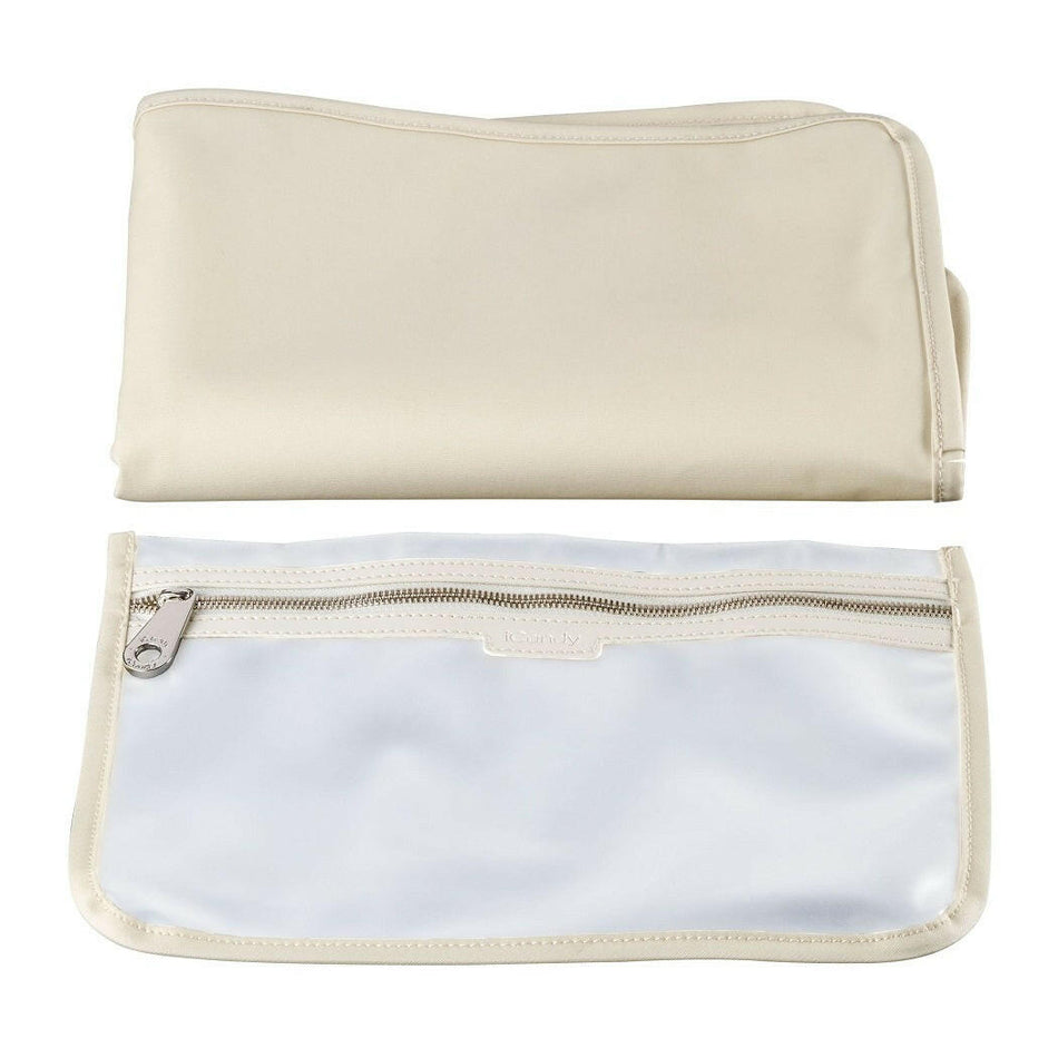 iCandy Lifestyle Bag - Charlie (Purple) - showing the included changing mat and bottle bag